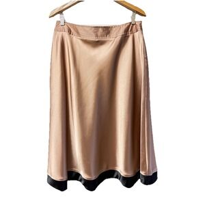 Beautiful J Marco Women's Skirt A-line Mocha & Black Size 12